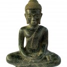Buddha - Antique Khmer Style Bronze Seated Meditation Buddha Statue - 24cm/10"