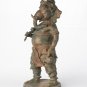 Antique Thai Style Bronze Standing Ganesha Statue with Umbrella - 38cm/15"