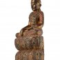 19th Century Antique Wood Burmese Ava Enlightenment Buddha Statue - 65cm/26"