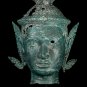 Antique Thai Style Bronze Rattanakosin Buddha Head Statue - 71cm/29"