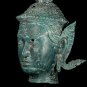 Antique Thai Style Bronze Rattanakosin Buddha Head Statue - 71cm/29"
