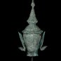 Antique Thai Style Bronze Rattanakosin Buddha Head Statue - 71cm/29"