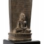 Antique Stone Stele Phnom Da Style Khmer Meditation Buddha Statue - 53cm/21"