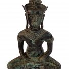 Antique Khmer Style Seated Meditation Buddha Statue - 29cm/12"