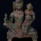 Antique Indian Style Bronze Vishnu and Lakshmi - Protector & Preserver - 18cm/7"