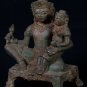 Antique Indian Style Bronze Vishnu and Lakshmi - Protector & Preserver - 18cm/7"
