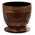 19th Century Antique Burmese Lacquerware Sanskrit Bowl - 26cm/10.5"