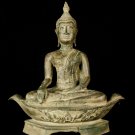 19th Century Antique U Thong Enlightenment Boat Buddha Statue - 38cm/15"