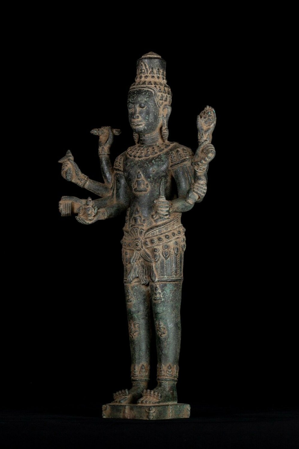 19th Century Style Bronze Khmer Angkor Wat Style Lokeshvara Statue ...