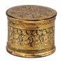Early 20th Century Antique Burmese Shwe Zawa Lacquerware Betel Box -10cm/4â Tall