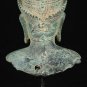 Antique Khmer Style Bronze Baphuon Buddha Head Statue - 27cm/11"