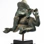 Antique Khmer Style Mounted Bronze Angkor Wat Ganesha Statue - 65cm/26"