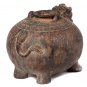 Antique 17th - 18th Century Limestone Standing Elephant Pot Vase Bowl - 16cm/6"