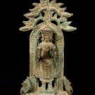 19th Century Thai Lopburi Bronze Abhaya Protection Buddha Statue - 17cm/7"