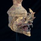 19th Century Antique Mounted Clay Thai Dragon Head - 29cm/12"