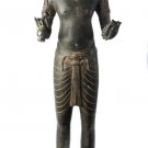 19th Century Antique Khmer Standing Bronze Shiva Statue - 97cm/39"