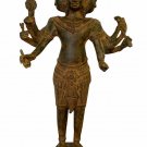 Antique Khmer Style Standing Bronze Brahma - Hindu God Creation - 60cm/24"