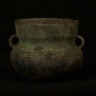 16th-17th Century Antique Southeast Asia Khmer Bronze Cooking Pot Bowl-12.5cm/5"