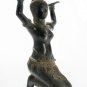 Antique Bayon Style Bronze Kneeling Devi Goddess Female Statue - 48cm/19"