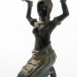 Antique Bayon Style Bronze Kneeling Devi Goddess Female Statue - 48cm/19"