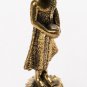 Southeast Asia Gold Thailand Brass Standing Charity Buddha Statue - 6cm/2.5"