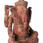Antique Khmer Style Wood Seated Ganesha Statue - 59cm/24"
