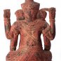 Antique Khmer Style Wood Seated Ganesha Statue - 59cm/24"