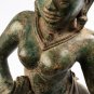 Antique Khmer Style Standing Bronze Apsara or Angel Statue - 39cm/16"