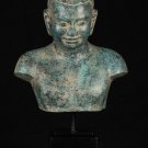 Antique Khmer Style Bronze Mounted Jayavarman VII Torso - 37cm/15"