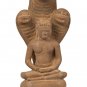 Antique 18th Century Thai Stone Naga Enthroned Meditation Buddha - 29cm/12"