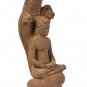 Antique 18th Century Thai Stone Naga Enthroned Meditation Buddha - 29cm/12"