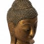 Antique Burmese Style Shan Gold Wood Buddha Head - 38cm/15"