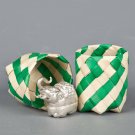 Beautiful Cambodia Silver Elephant Betel Nut Trinket Box - 5cm/2"