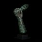 Antique Thai Style Bronze Hand Holding a Closed Lotus Flower Statue - 50cm/20"