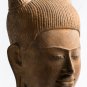 Antique Phnom Da Style Mounted Stone Khmer Buddha Head - 33cm/13" Tall