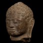 18th Century Thai Dvaravati Stone Buddha Head Statue - 26cm/10"