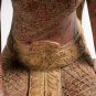 Antique Bayon Style Red Wood Kneeling Female Devi Statue - 72cm/29"