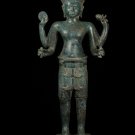 Antique Khmer Style Bronze Koh Ker Standing Vishnu Statue - 82cm/32"