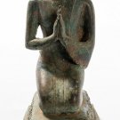 Antique Thai Style Bronze Dvaravati Devotee or Disciple of Buddha Statue-23cm/9"