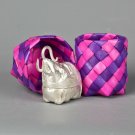 Beautiful Cambodia Silver Elephant Betel Nut Trinket Box - 6cm/2"