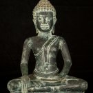 18th Century SE Asia Dvaravati Thai Enlightenment Buddha Statue - 36cm/14"