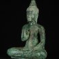 Antique Khmer Style Bronze Buddha Statue Dharmachakra Teaching Mudra 43cm/17"