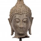 Antique 18th Century Sukhothai Bronze Buddha Head - 31cm/12"