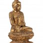 19th Century Antique Wood Burmese Mandalay Enlightenment Buddha Statue -47cm/19"