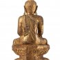 19th Century Antique Wood Burmese Mandalay Enlightenment Buddha Statue -47cm/19"