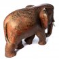 Antique Khmer Style Standing Wood Elephant Statue - 41cm/16" Tall