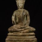 19th Century Ayutthaya Bronze Thai Teaching Buddha - 55cm/22"