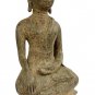 Antique Laos Style Seated Bronze Enlightenment Buddha Statue - 21cm/8"