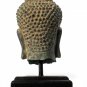 Antique Thai style Mounted Bronze Buddha Head Statue - 17cm/7"