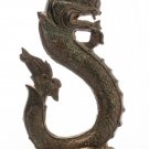 Antique Thai Style Bronze Protective Naga, Snake or Serpent Statue - 30cm/12"
